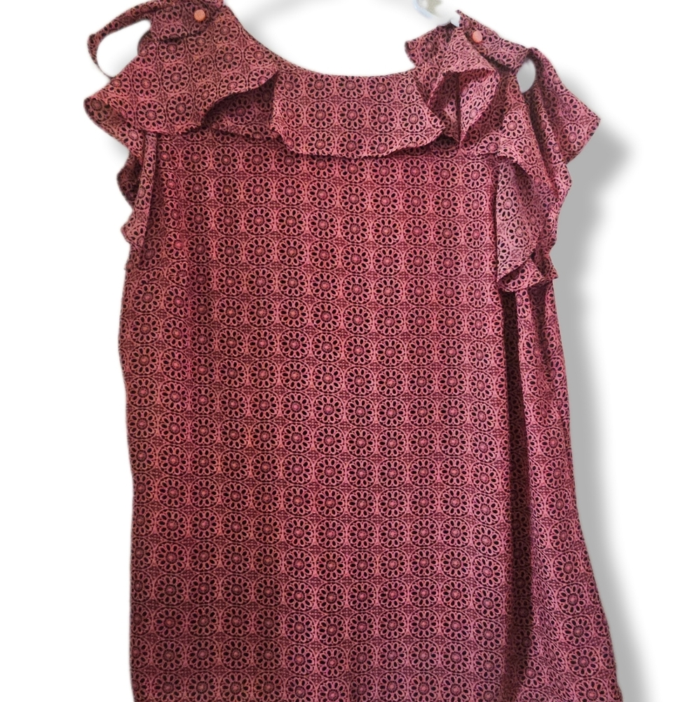 Worthington Ruffle Pattern Blouse